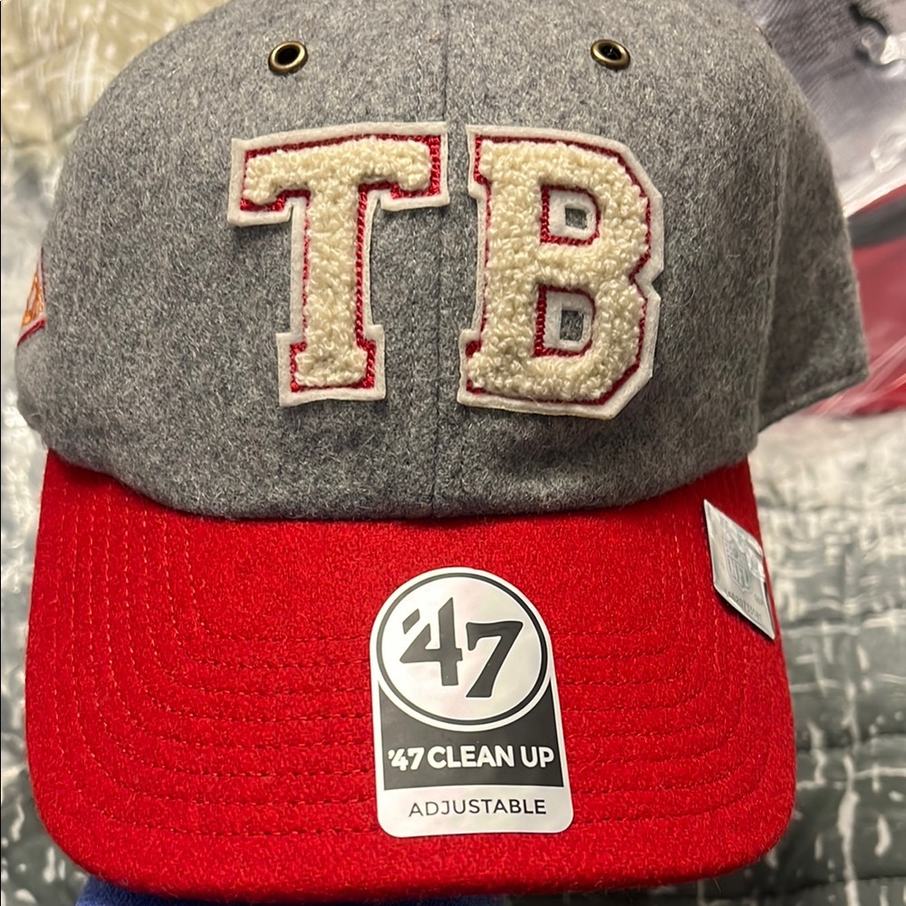 47 Gray and Red Varsity Style Hat